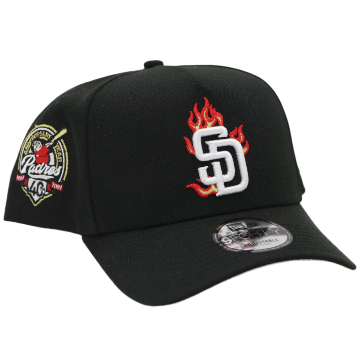 応援グッズ San Diego Padres New Era 9FORTY MLB Hat Men's San Diego Padres New Era Black 9FORTY A-Frame