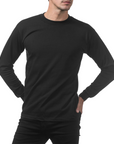 Heavyweight Cotton Long Sleeve Crew Neck T-Shirt