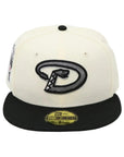 Arizona Diamondbacks Off White-BLACK 59FIFTY Fitted Hat – New Era