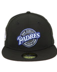 59FIFTY Padres Black Blue Fitted Cap