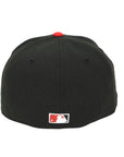 59FIFTY Padres Black Red Fitted Cap