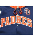 San Diego Padres Hooded Varsity Jacket – Navy, Cream & Orange