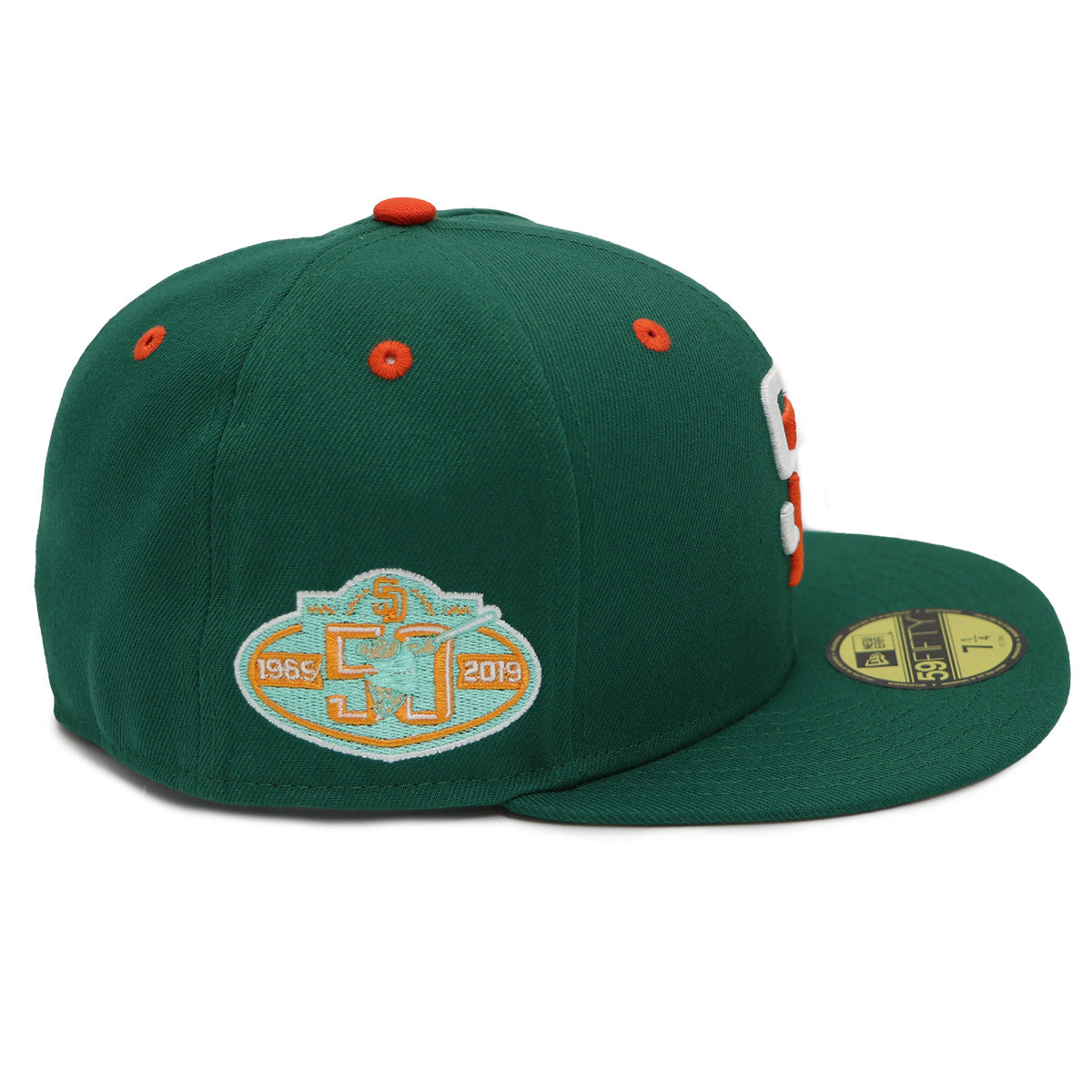 NewEra 59Fifty San Diego Padres Green 50th Ann. Fitted Hat