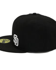 NewEra 59Fifty San Diego Padres Small Logo Black Fitted Hat