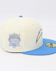 Chargers Cream & Powder Blue Fitted Hat – 50th Anniversary Patch