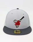 San Diego Padres Swinging Friar Grey Fitted Hat