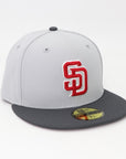 San Diego Padres SD Logo Grey Fitted Hat