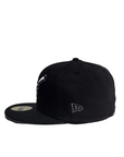 New Era 59Fifty San Diego Padres Swinging Friar Logo With 40th Anniversary Side Patch Black/Platinum