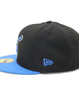 NewEra 59Fifty Swinging Friar 2-Tone Black/Light Blue Fitted Hat