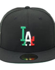 New Era 59Fifty Los Angeles Dodgers Basic Fitted Hat Mexico Flag Side Patch