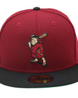 New Era 59Fifty MLB San Diego Padres Swinging Friar Maroon and Black Fitted Hat