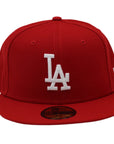 New Era 59Fifty MLB Los Angeles Dodgers Red Basic Fitted Hat