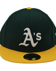 New Era 59Fifty Oakland Athletics Green and Yellow Fitted Hat