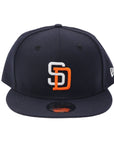 New Era MLB 9Fifty San Diego Padres Navy and Orange Snapback Hat
