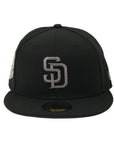 New Era 59Fifty MLB San Diego Padres EST. 1969 Black and Silver Fitted hat