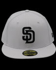 New Era 59Fifty MLB San Diego Padres White and Black Basic Fitted Hat