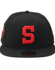 New Era 59Fifty MLB San Diego Padres National League 1969 - 1999 Black and Red Fitted Hat