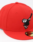 New Era 59FIFTY Fitted Cap – Red Swinging Mascot Logo