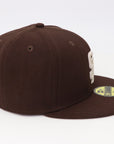 San Diego Padres Brown Fitted Hat 59FIFTY Cap | Classic SD Logo Baseball Hat