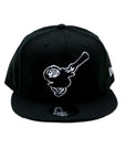 New Era 9Fifty San Diego Padres Swinging Friar Black Snapback Hat
