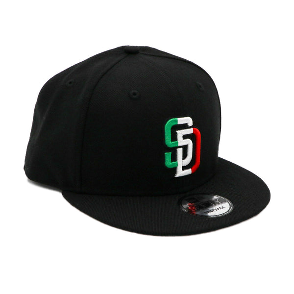 New Era 9Fifty San Diego Padres Mexican Inspired Black Snapback Hat –  Caliwearsd