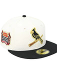 St. Louis Cardinals 59FIFTY Fitted Cap – Cream/Black (Busch Stadium Side Patch)