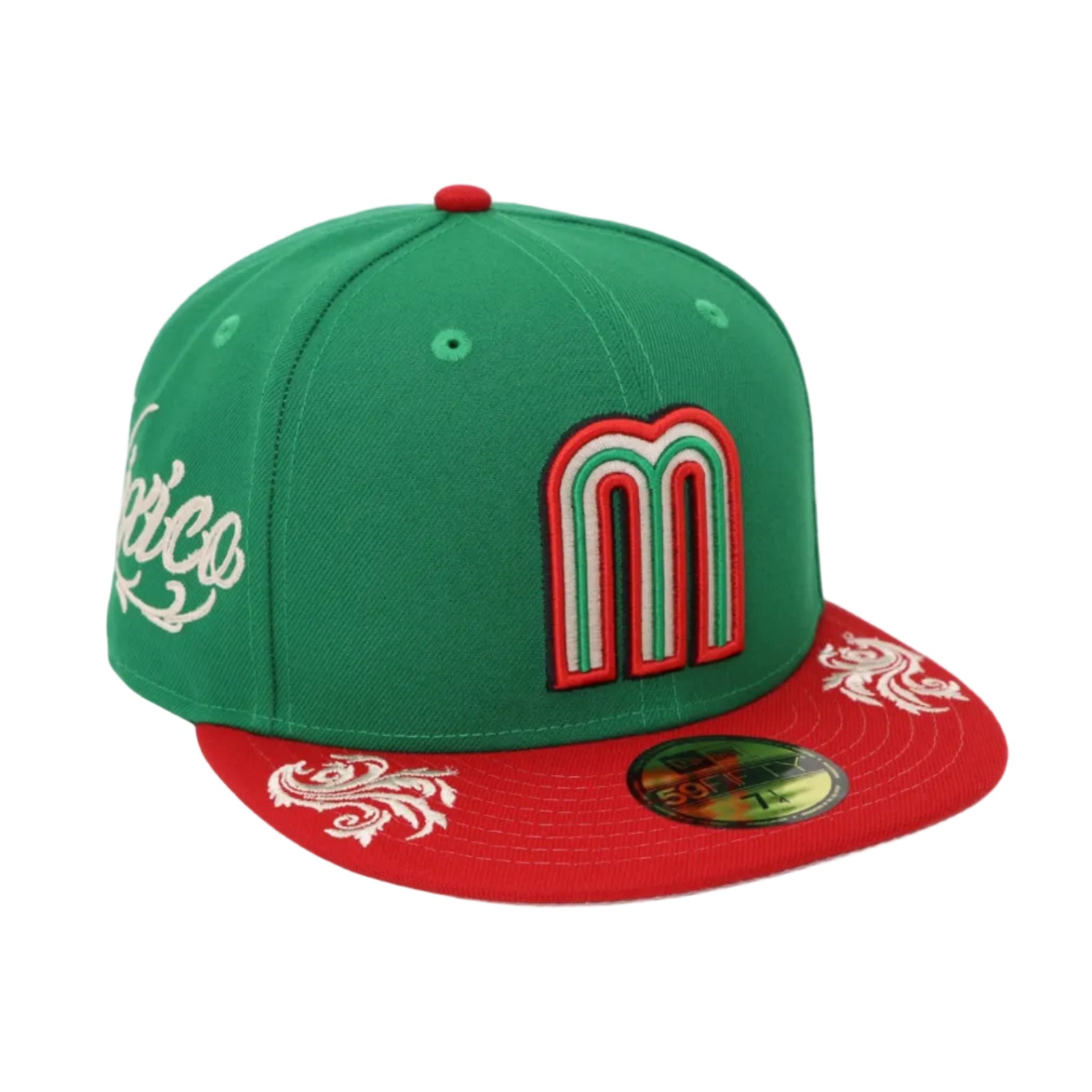 New Arrivals! Embroidered Letters On Baseball Cap in Beige w Green, Red Stripe Custom Embroidery Text Hats Baseball Cap for Men Women  main image 3