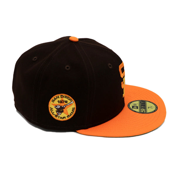 new era orange fitted hat