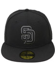 San Diego Padres Black Graphite Fitted Cap