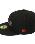 San Diego Padres Japanese Script Black Red Fitted Cap