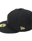 New Era San Diego Padres Black & Metallic Gold 59FIFTY Fitted Hat