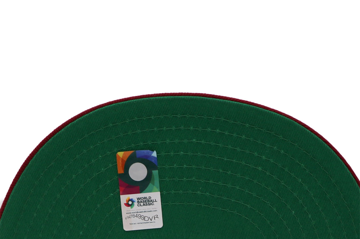 Mexico Script New Era 59Fifty World Baseball Classic 2-Tone Maroon/Chrome Fitted Hat