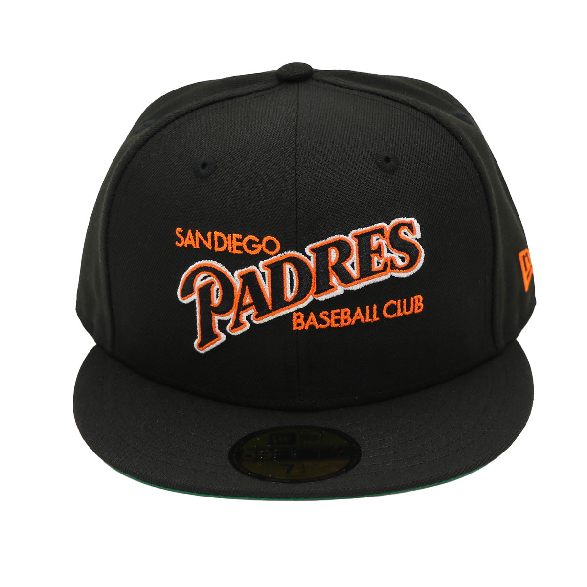 New Era 59Fifty San Diego Padres Vintage Script Orange/Black Fitted Hat