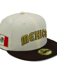 Mexico New Era 59Fifty WBC 2-Tone Stone/Brown Fitted Hat