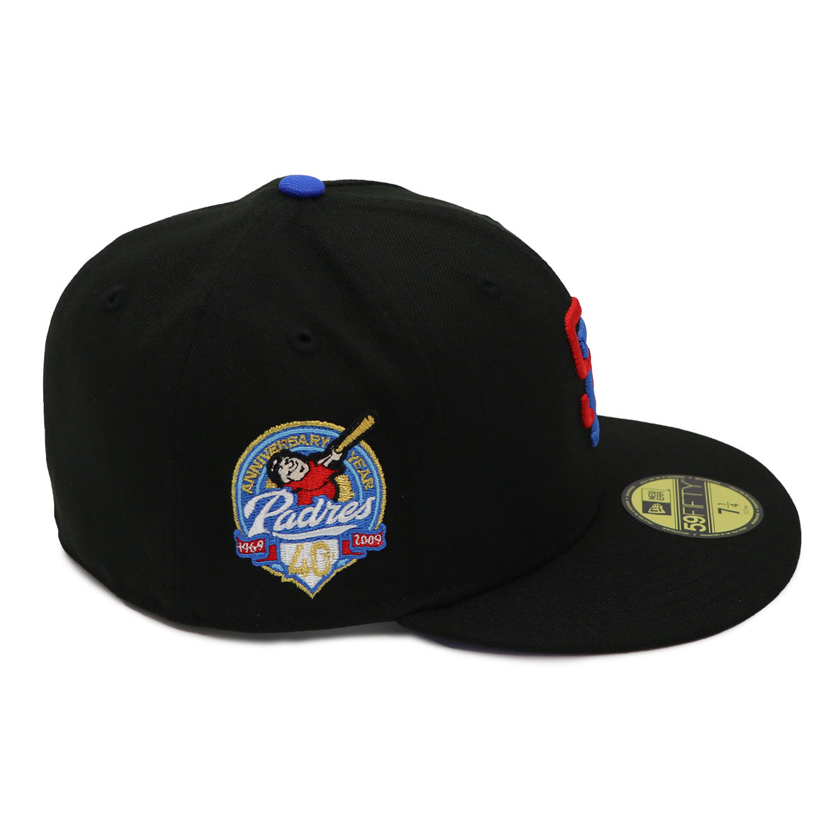 NewEra 59Fifty San Diego Padres Black 40th Red/Blue Fitted