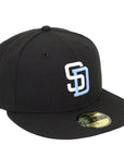 San Diego Padres Black/Sky Blue Chrome 59FIFTY Fitted Hat