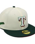 New Era 59Fifty MLB San Texas Rangers Off White and Green Fitted Hat