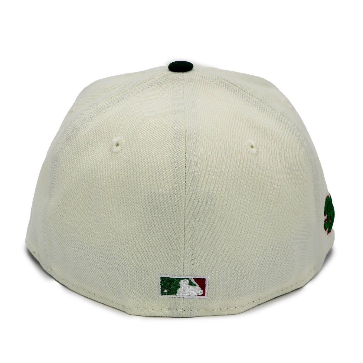 New Era 59Fifty MLB San Texas Rangers Off White and Green Fitted Hat