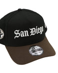 San Diego Padres Old English 9FORTY Hat – Black/Brown
