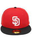 New Era 59FIFTY San Diego Padres Red/Black Fitted Hat