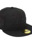 San Diego Padres Black Metallic 59FIFTY Fitted Hat