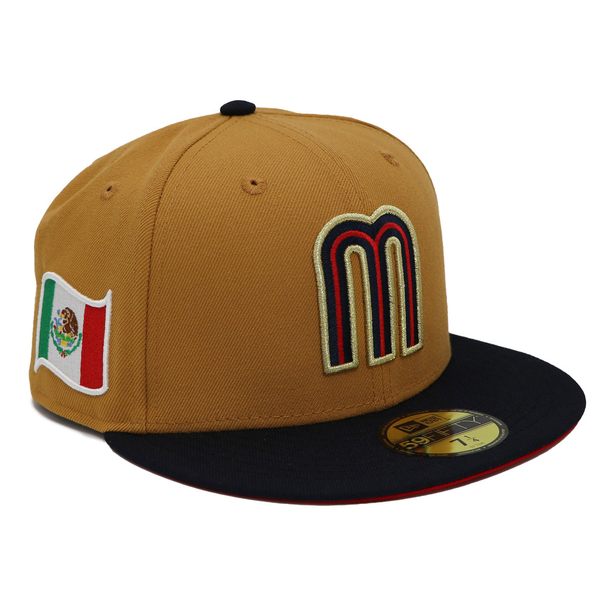 Mexico New Era 59Fifty WBC 2-Tone Tan/Black Fitted Hat 