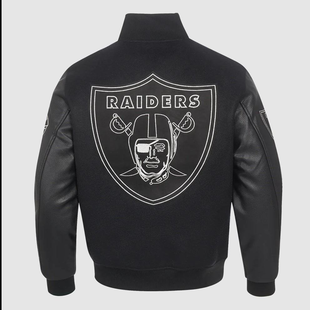 Pro Standard NFL LAS VEGAS RAIDERS BLACK & GOLD MEN'S WOOL VARSITY