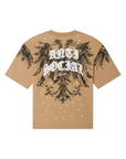 Reason Mindset Applique Washed Short Sleeve Tee - Khaki