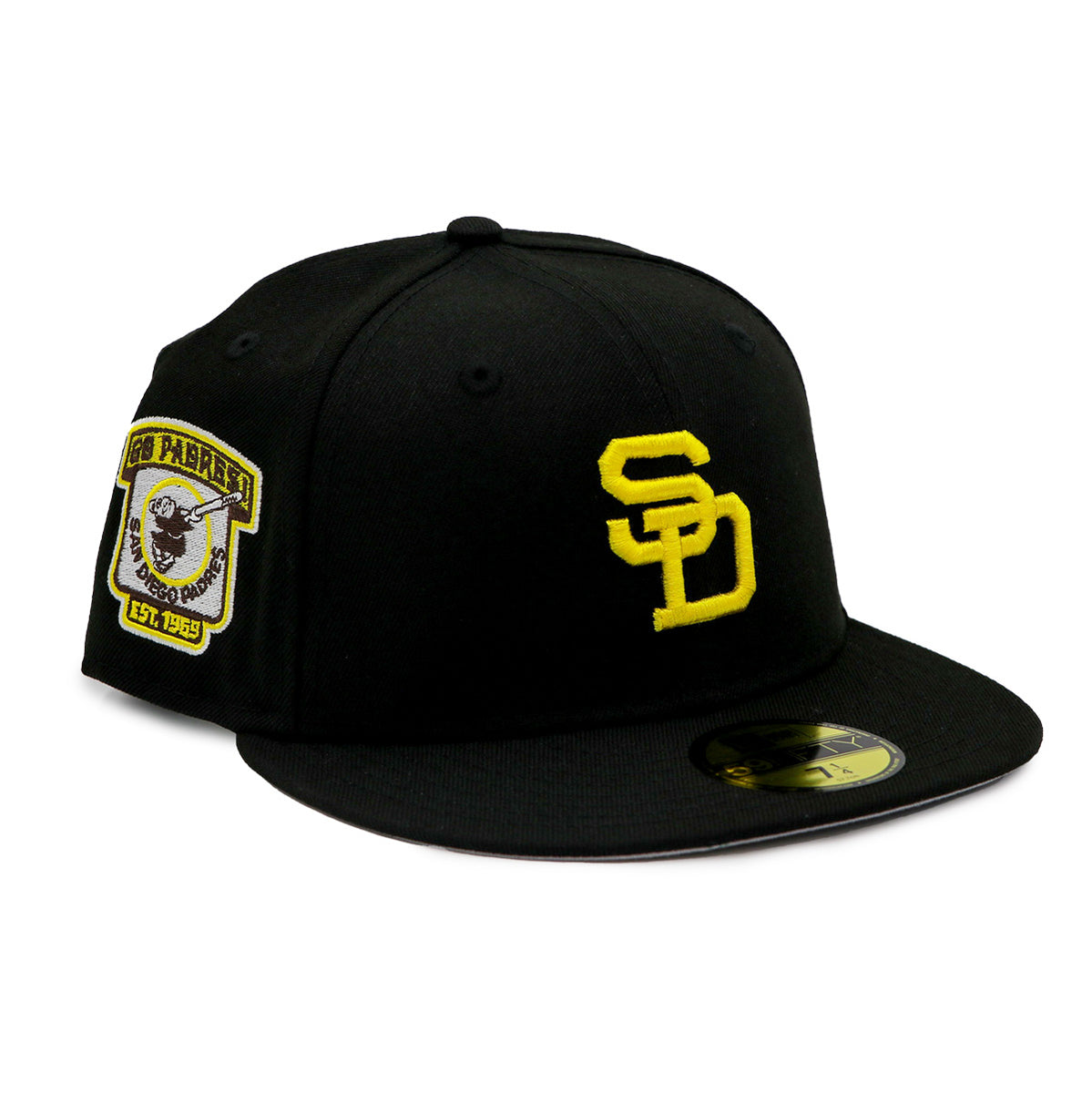 値下げSANDIEGOPADRFS×NEWERA×WDS 59FIFTY CAP NewEra 59Fifty San Diego Padres Black and Yellow Cap Go