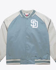 San Diego Padres Gray/Silver Thunderstorm Lightweight Satin Full-Snap Jacket