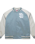 San Diego Padres Gray/Silver Thunderstorm Lightweight Satin Full-Snap Jacket