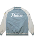 San Diego Padres Gray/Silver Thunderstorm Lightweight Satin Full-Snap Jacket