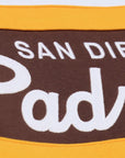 Mitcheal&AndNess Spring26 San Diego Padres Retro Pullover Hoodie – Brown & Gold