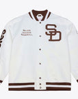 San Diego Padres Arctic White Lightweight Satin Full-Snap Jacket
